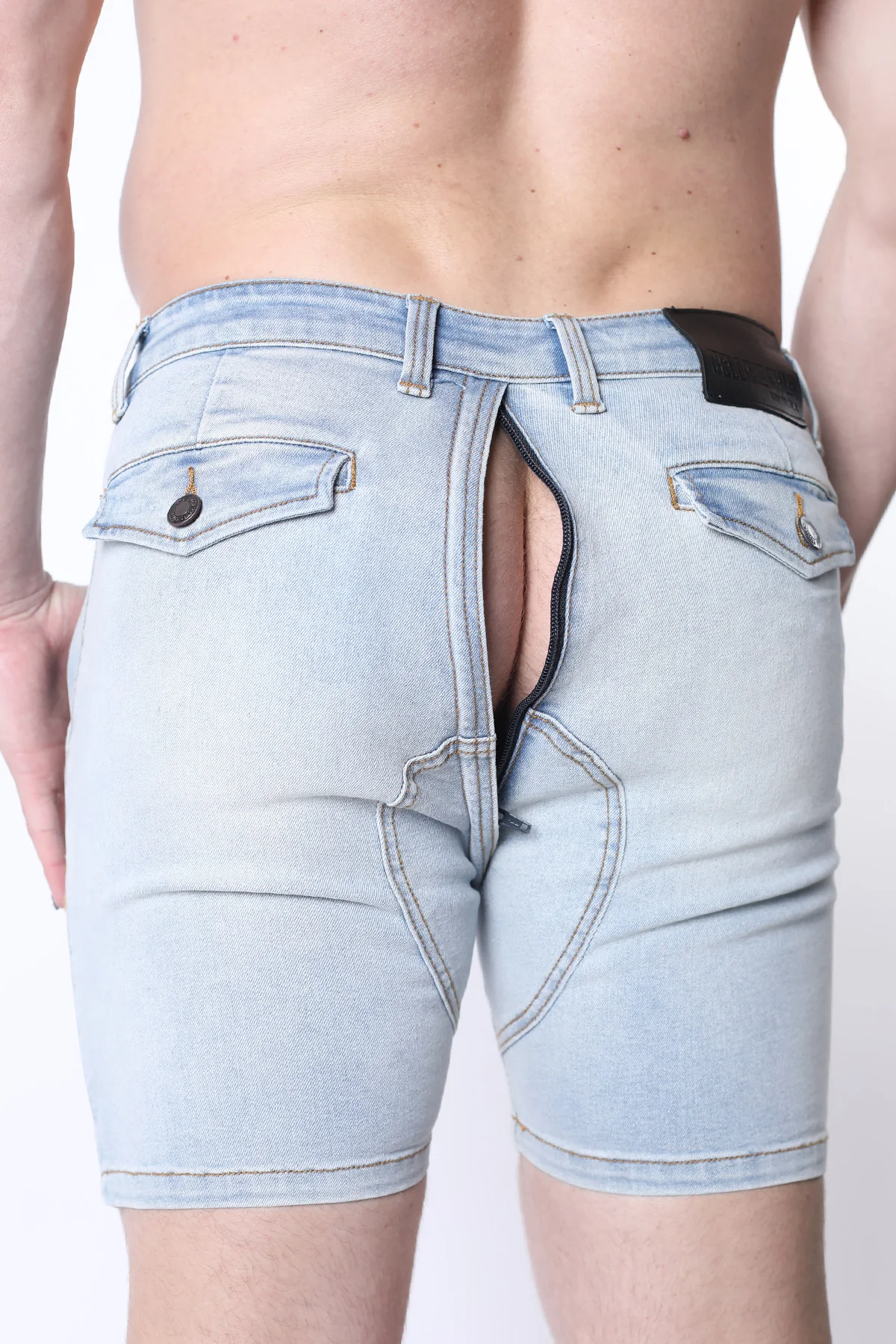 Full Court Denim Zipper Short - Image 2