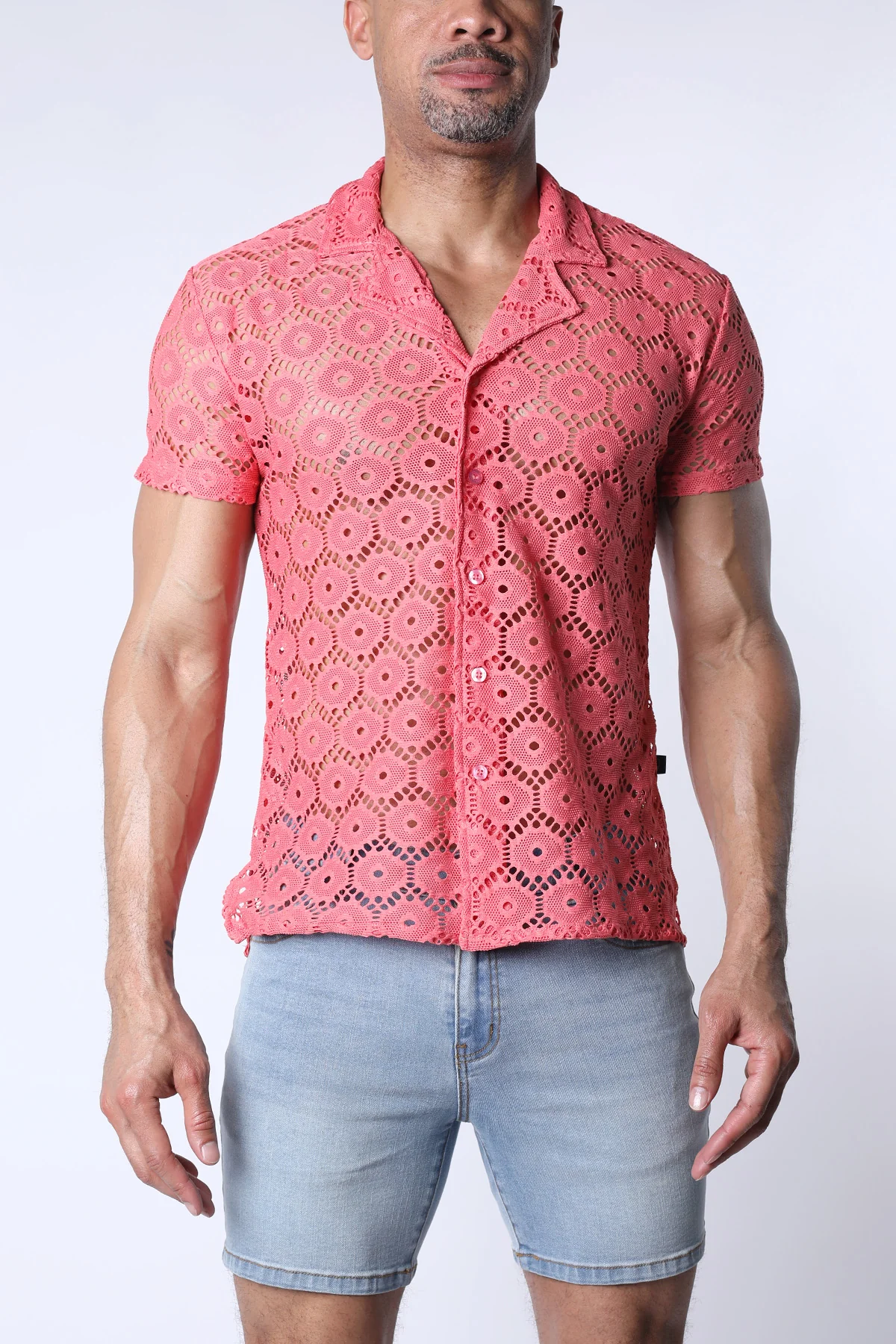 Palermo Button Down Mesh Shirt - Image 11