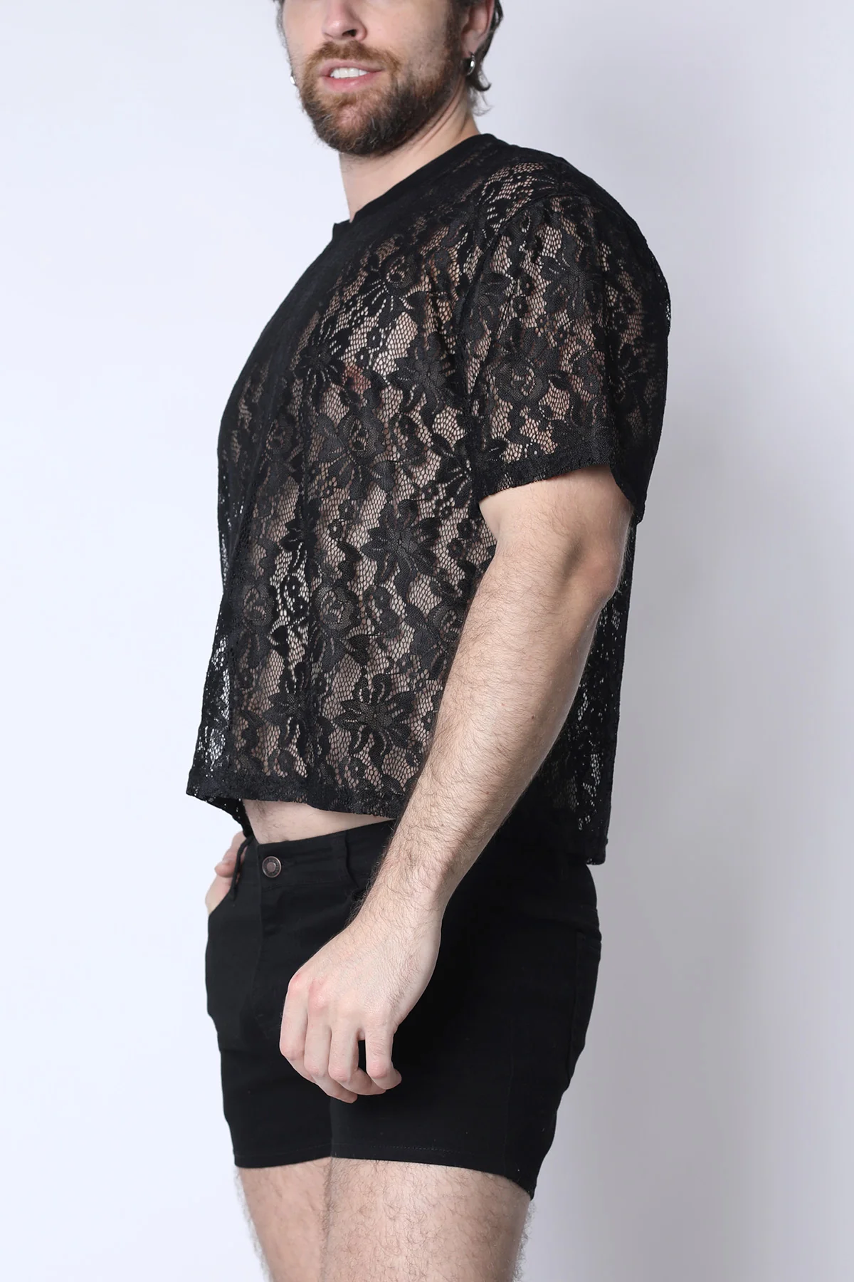 Sorrento Lace Cropped Tee - Image 4