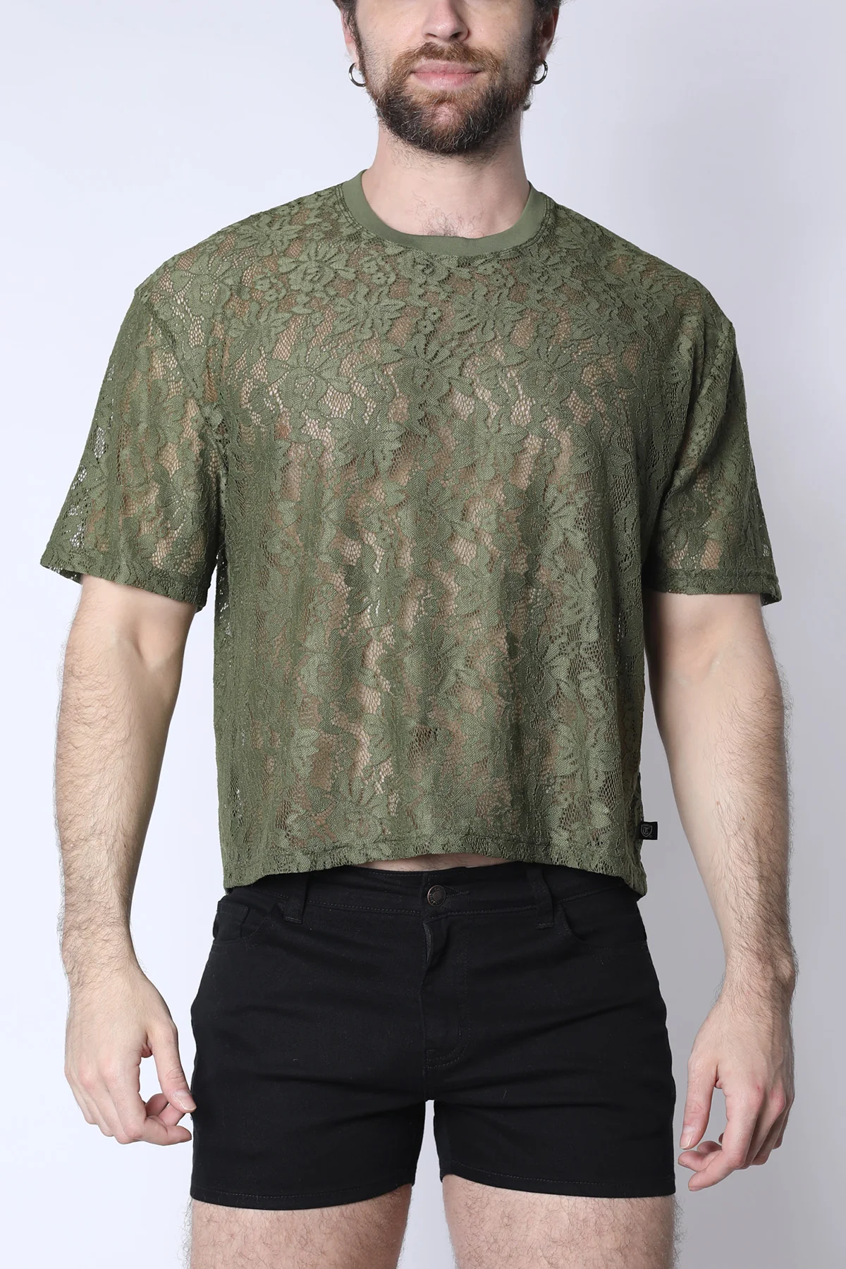 Sorrento Lace Cropped Tee - Image 8
