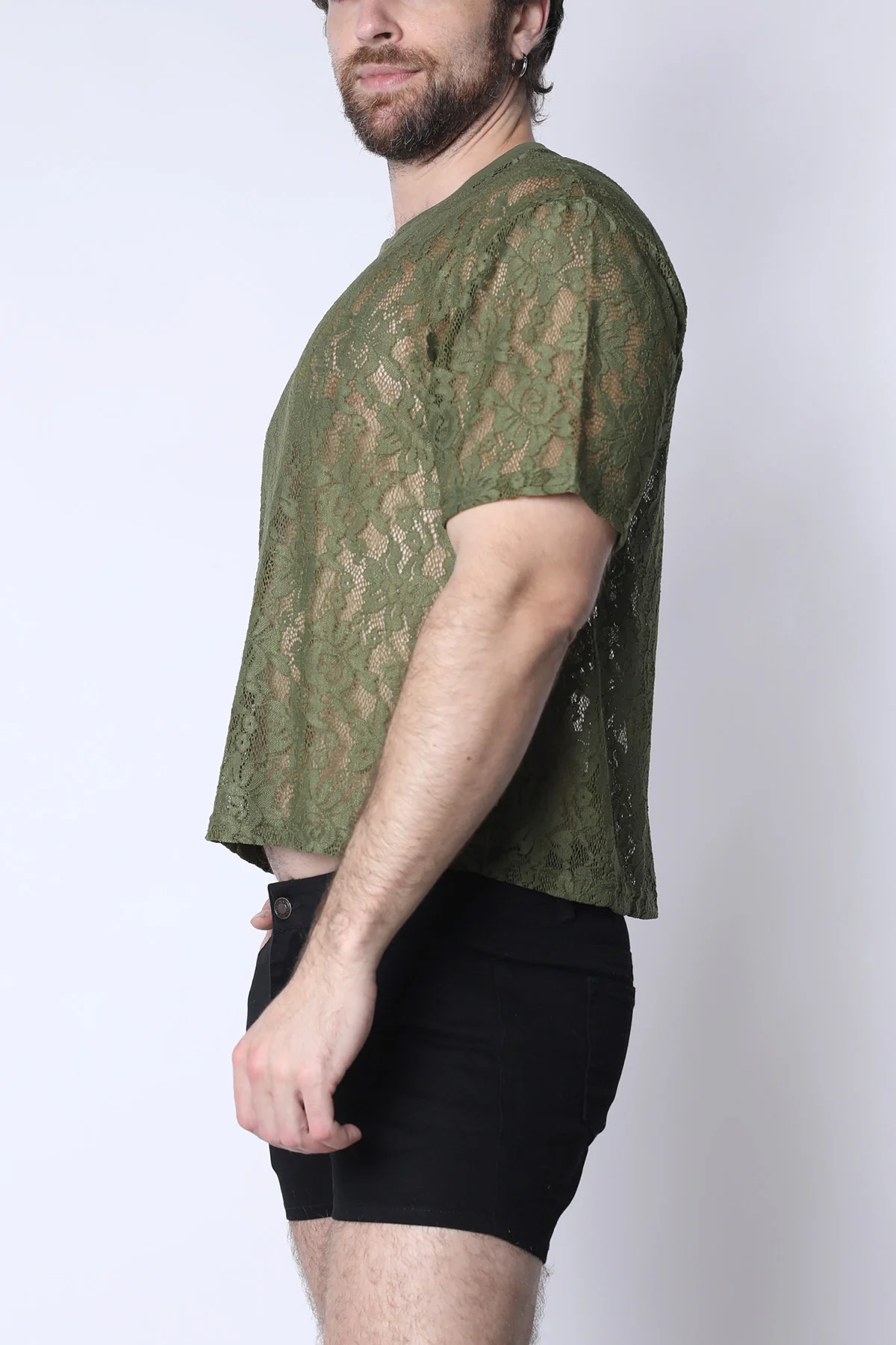Sorrento Lace Cropped Tee - Image 9