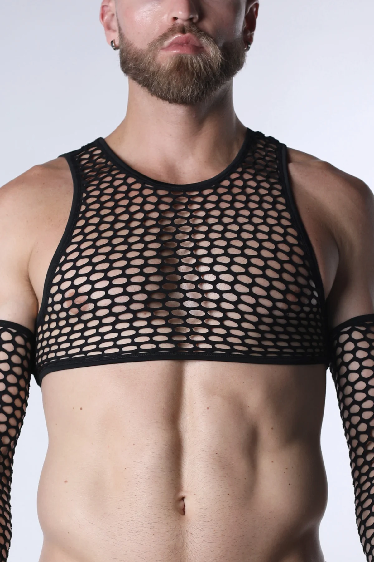 Vaux Galaxy Mesh Cropped Tank Top - Image 3